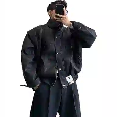 【复古做旧美拉德色系机车外套】布客行 酷飒不羁狂野硬朗摇滚叛逆霸气有型基础防风宽松短款潮酷前卫翻领百搭皮衣夹克 男女同款