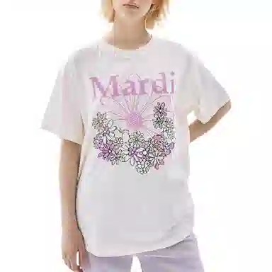 MARDI MERCREDI TSHIRT FLOWERMARDI JARDIN_CREAM PINKLAVENDER FW25T
