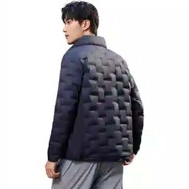 鸭鸭 纯色轻薄立领时尚简约百搭外套羽绒服 男款