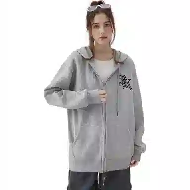 大卫贝肯 运动百搭休闲字母印花小众设计感舒适通勤柔软开衫套头连帽卫衣 男女同款