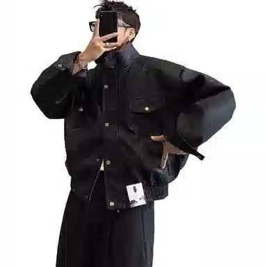 【复古做旧美拉德色系机车外套】布客行 酷飒不羁狂野硬朗摇滚叛逆霸气有型基础防风宽松短款潮酷前卫翻领百搭皮衣夹克 男女同款