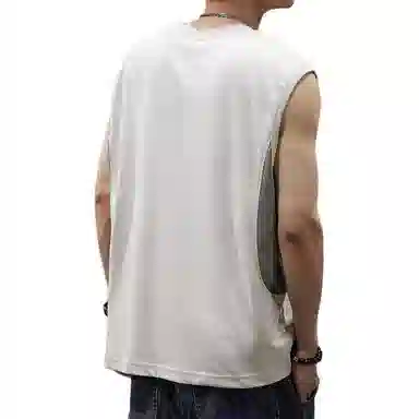 贵色 薄款拼接篮球运动健身潮牌训练健身立体剪裁透气打底衫高端零感速干无袖背心 男女同款