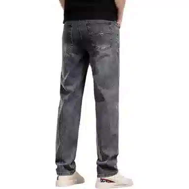 贵色 高街直筒时尚百搭休闲复古水洗做旧修身中腰显瘦牛仔裤 男女同款