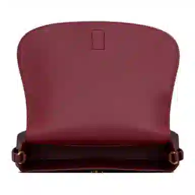 Saint Laurent Cassandre Mini Moon Bag Glossy Burgundy