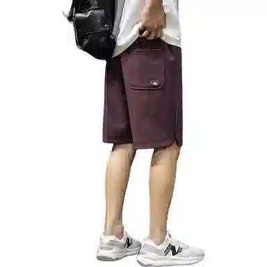 尘映 高端美式复古宽松直筒卫裤潮休闲短裤 男款