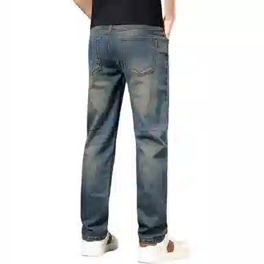 炳盛 复古潮流宽松直筒牛仔裤 男女同款