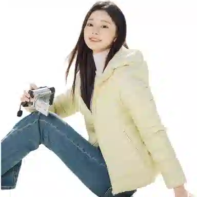 坦博尔 连帽短款纯色羽绒服 女款