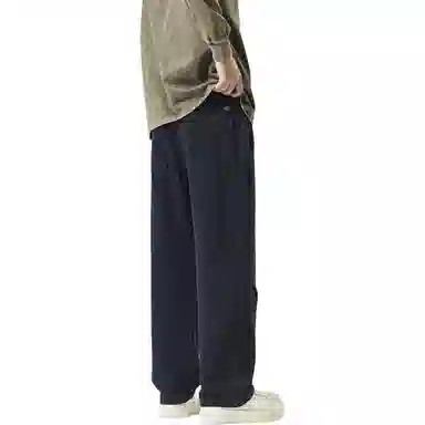 希越 重磅复古百搭弯刀运动休闲裤 男款 黑色