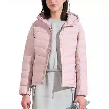 探路者 舒适耐磨透气保暖羽绒服 女款 磁瓦粉