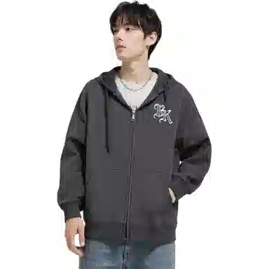 大卫贝肯 运动百搭休闲字母印花小众设计感舒适通勤柔软开衫套头连帽卫衣 男女同款