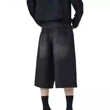 单爵 高腰美式痞帅牛仔短裤 男女同款