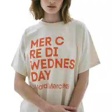 MARDI MERCREDI TSHIRT DU MERCREDI_BUTTER ORANGE FW25T