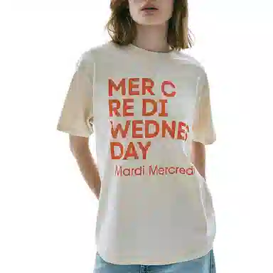 MARDI MERCREDI TSHIRT DU MERCREDI_BUTTER ORANGE FW25T