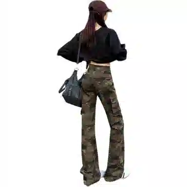 布客行 美式复古高街风多口袋舒适百搭长裤牛仔裤 男女同款