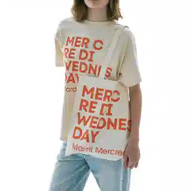 MARDI MERCREDI TSHIRT DU MERCREDI_BUTTER ORANGE FW25T
