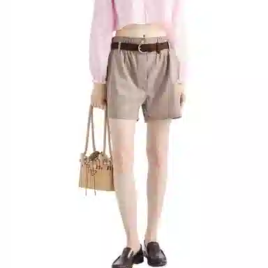 Prada Elastic Logo Shorts Sand