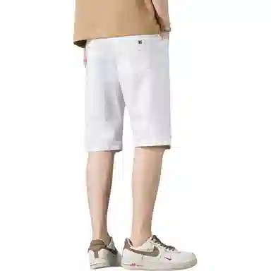 吉肯蒂 简约薄款宽松直筒牛仔短裤 男款