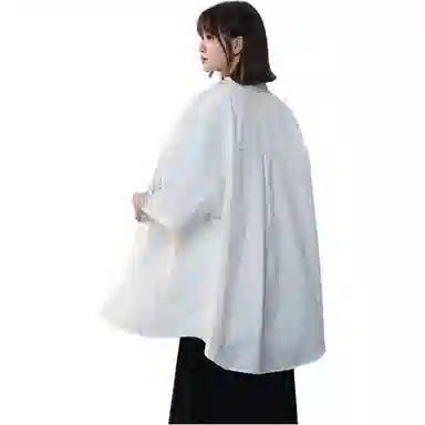 颂希尔 新中式宽松短袖衬衫 男女同款