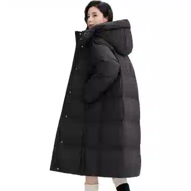 鸭鸭 【简约百搭】长款韩系纯色学生党通勤休闲厚款羽绒服 女款