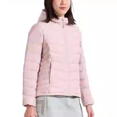 探路者 舒适耐磨透气保暖羽绒服 女款 磁瓦粉