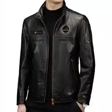 太子龍 真皮外套夹克机车服潮皮衣 男款