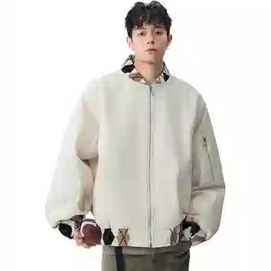 永言 美式复古提花设计感棒球服潮牌宽松舒适百搭长袖卫衣 男女同款