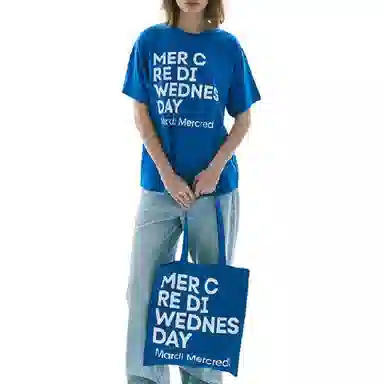 MARDI MERCREDI TSHIRT DU MERCREDI_VIVIDBLUE WHITE FW25T