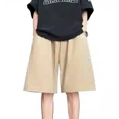 帝狼牛 美式网眼透气速干夏季薄款外穿百搭宽松阔腿五分休闲短裤 男女同款