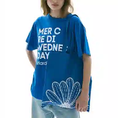 MARDI MERCREDI TSHIRT DU MERCREDI_VIVIDBLUE WHITE FW25T
