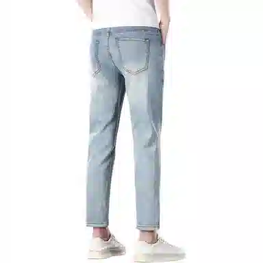 炳盛 潮流舒适水洗百搭九分牛仔裤 男女同款