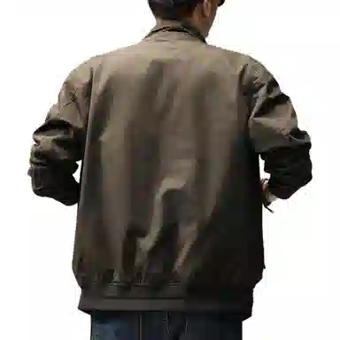 贵色 美式复古硬汉纯色百搭立领休闲潮牌牛仔外套 男女同款