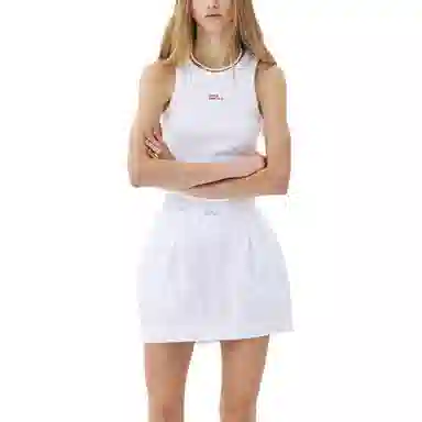 MARDI MERCREDI SS25 TANK RACER ESSENTIAL_WHITE RED