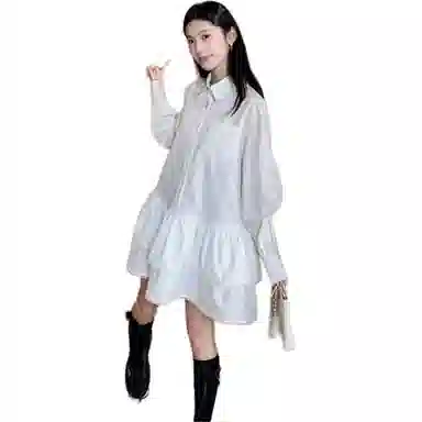 思蓓儿 小众舒适百气质长袖连衣裙 女款