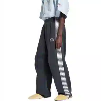 Balenciaga Straight Leg Knit Sweatpants Navy