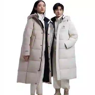 鸭鸭 简约通勤连帽时尚直筒时尚加厚纯色羽绒服 男女同款