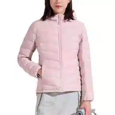 探路者 舒适耐磨透气保暖羽绒服 女款 磁瓦粉