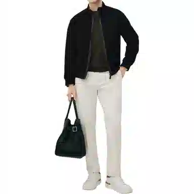 丹宁哲学 灯芯绒纹理新西兰绵羊皮哈灵顿皮衣 男款