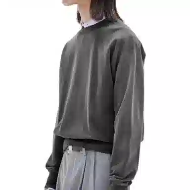 Auralee FW25 PRODUCT DYED PIMA LIGHT SWEAT PO T