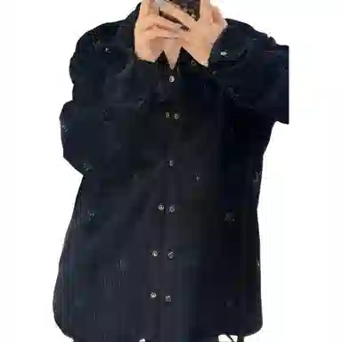 Louis Vuitton FW24 Logo Crystal Shirt Black