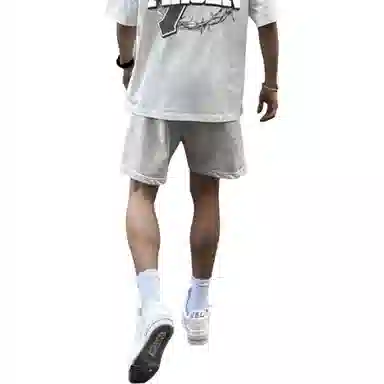 美式高街复古字母刺绣休闲运动宽松百搭篮球裤 男女同款