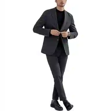 丹宁哲学 抗皱免烫弹力面料 高品质修身休闲西装 男款