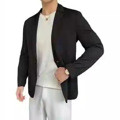 春秋季韩版轻熟风纯色百搭休闲服饰西装 男女同款