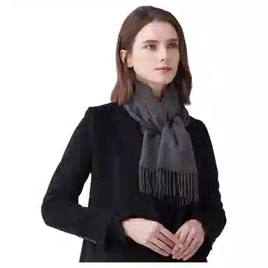 恒源祥 纯色加厚保暖 山羊绒 绒线围巾 女款