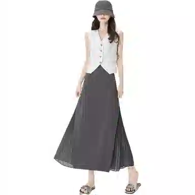 水中花 舒适时尚通勤简约休闲长裙 女款