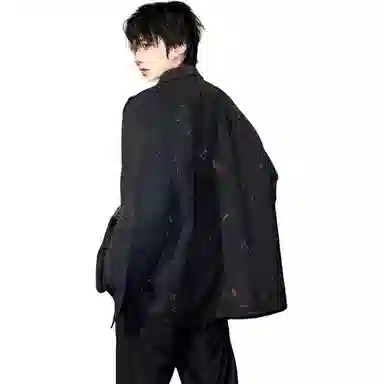 暗夜玫瑰手工涂鸦纯色简约舒适百搭通勤外套西装 男女同款