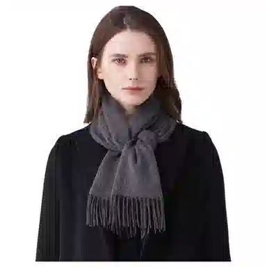 恒源祥 纯色加厚保暖 山羊绒 绒线围巾 女款