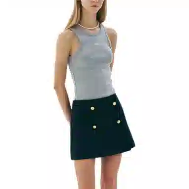 MARDI MERCREDI SS25 TANK RACER ESSENTIAL_GREY WHITE