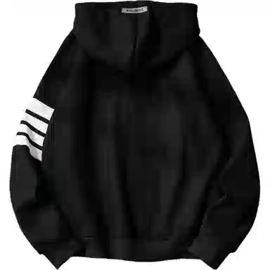 乱步 美式复古连帽华夫格开衫 拉链卫衣秋冬四条杠外套情侣装 男女同款