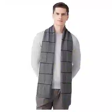 恒源祥 保暖针织 羊毛 绒线围巾 男款