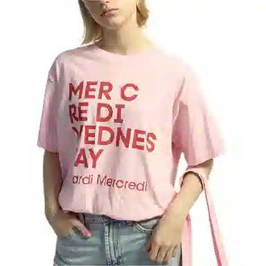 MARDI MERCREDI TSHIRT DU MERCREDI_LIGHTPINK FW25T